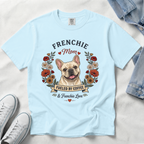 Cream French Bulldog Dog Mom T-Shirt | Fueled by Coffee & Frenchie Love