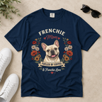 Cream French Bulldog Dog Mom T-Shirt | Fueled by Coffee & Frenchie Love