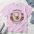 Cream French Bulldog Dog Mom T-Shirt | Fueled by Coffee & Frenchie Love