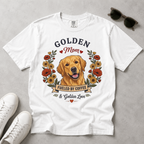 Golden Retriever Dog Mom T-Shirt | Fueled by Coffee & Golden Love