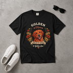 Red Golden Retriever Dog Mom T-Shirt | Fueled by Coffee & Golden Love