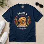 Golden Retriever Dog Mom T-Shirt | Fueled by Coffee & Golden Love