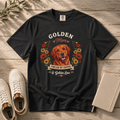 Red Golden Retriever Dog Mom T-Shirt | Fueled by Coffee & Golden Love