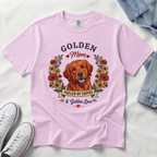 Red Golden Retriever Dog Mom T-Shirt | Fueled by Coffee & Golden Love