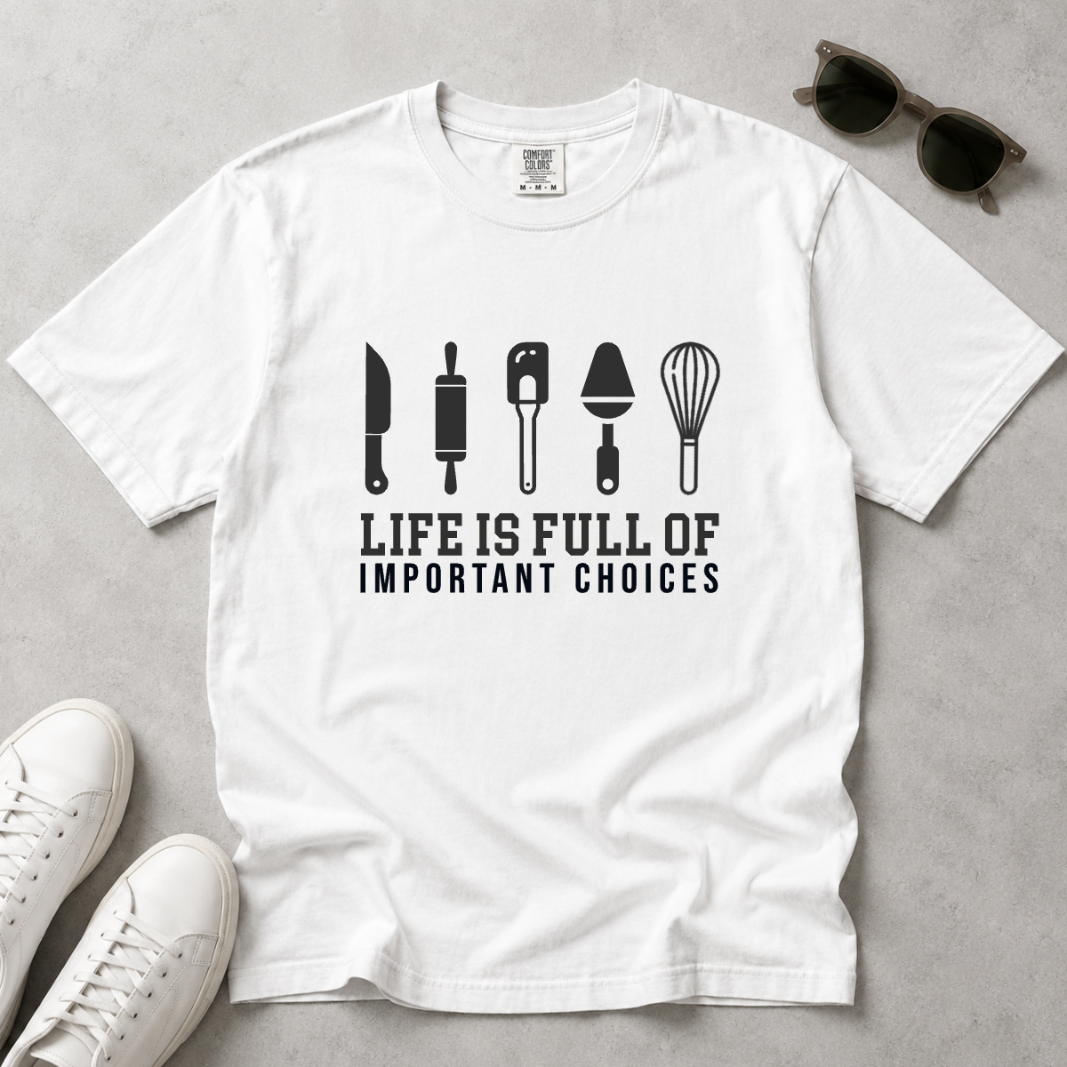 Life Is Full of Important Choices – Chef & Baker T-Shirt | Explorer Edition