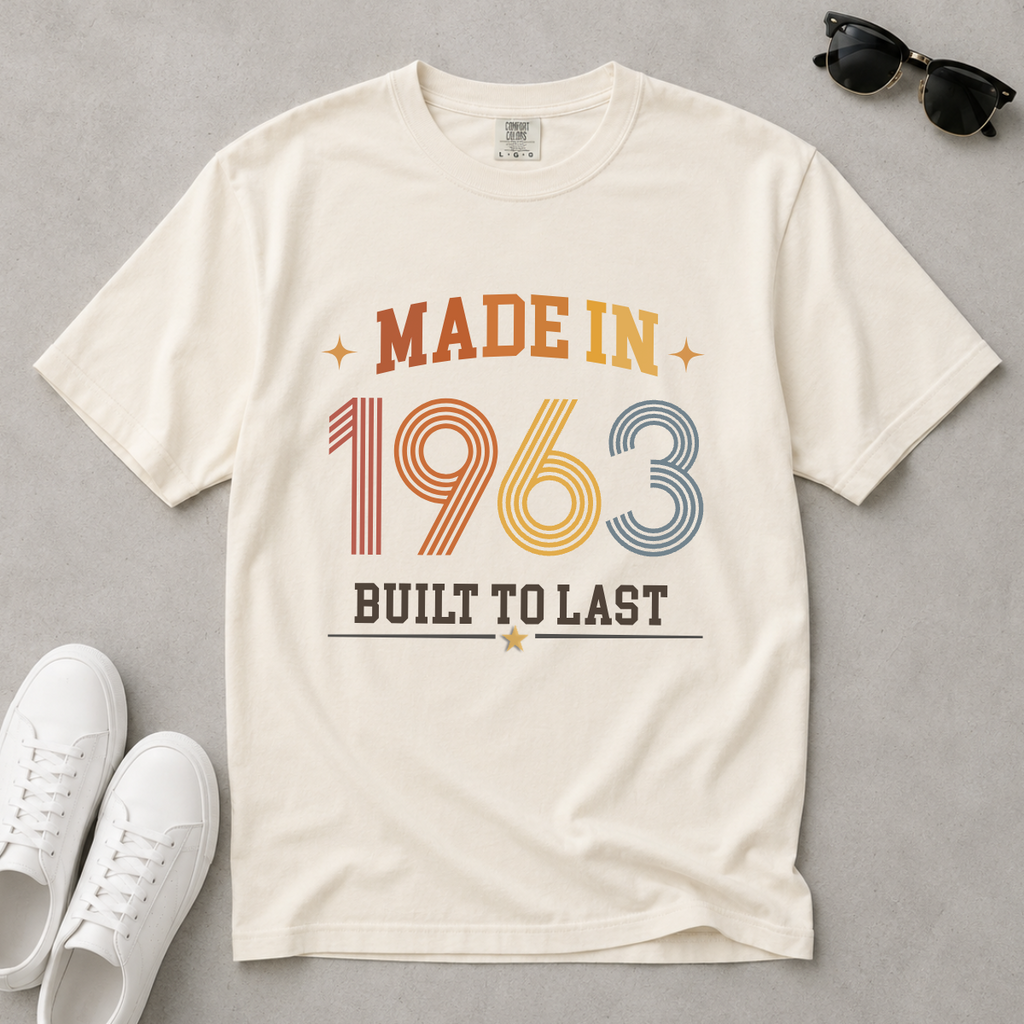 Made in 1963 – Birthday T-Shirt | Built to Last