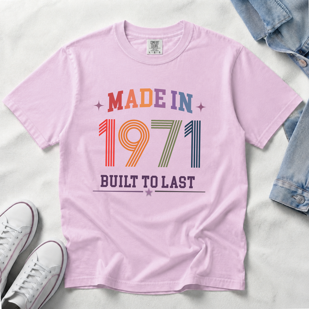 Made in 1971 – Birthday T-Shirt | Built to Last