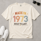 Made in 1973 – Birthday T-Shirt | Built to Last
