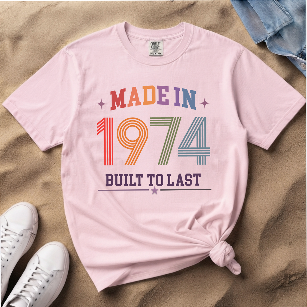 Made in 1974 – Birthday T-Shirt | Built to Last