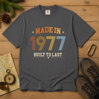 Made in 1977 – Birthday T-Shirt | Built to Last