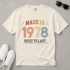 Made in 1978 – Birthday T-Shirt | Built to Last
