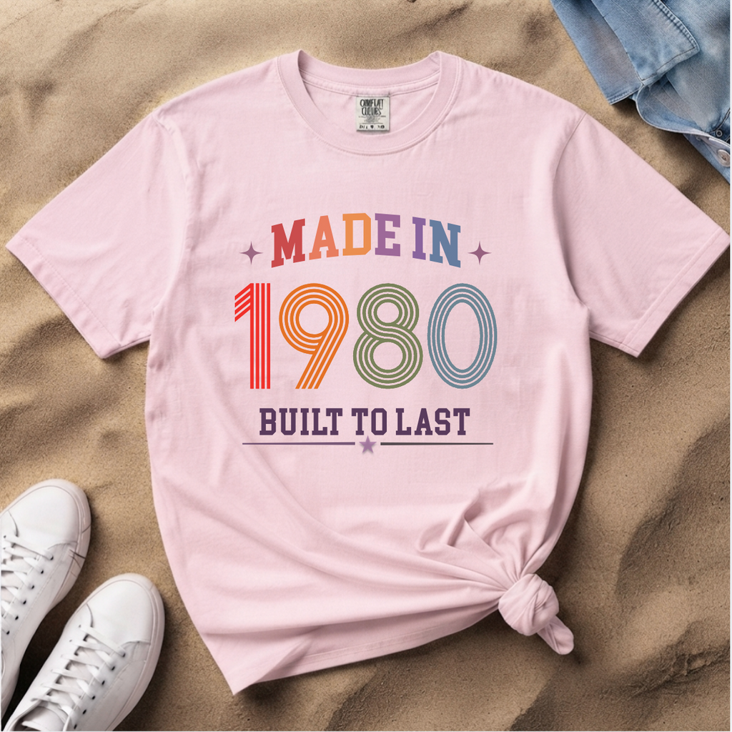 Made in 1980 – Birthday T-Shirt | Built to Last