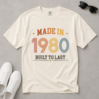 Made in 1980 – Birthday T-Shirt | Built to Last