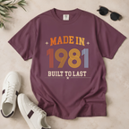Made in 1981 – Birthday T-Shirt | Built to Last