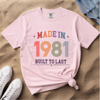Made in 1981 – Birthday T-Shirt | Built to Last