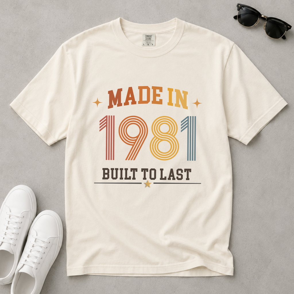 Made in 1981 – Birthday T-Shirt | Built to Last