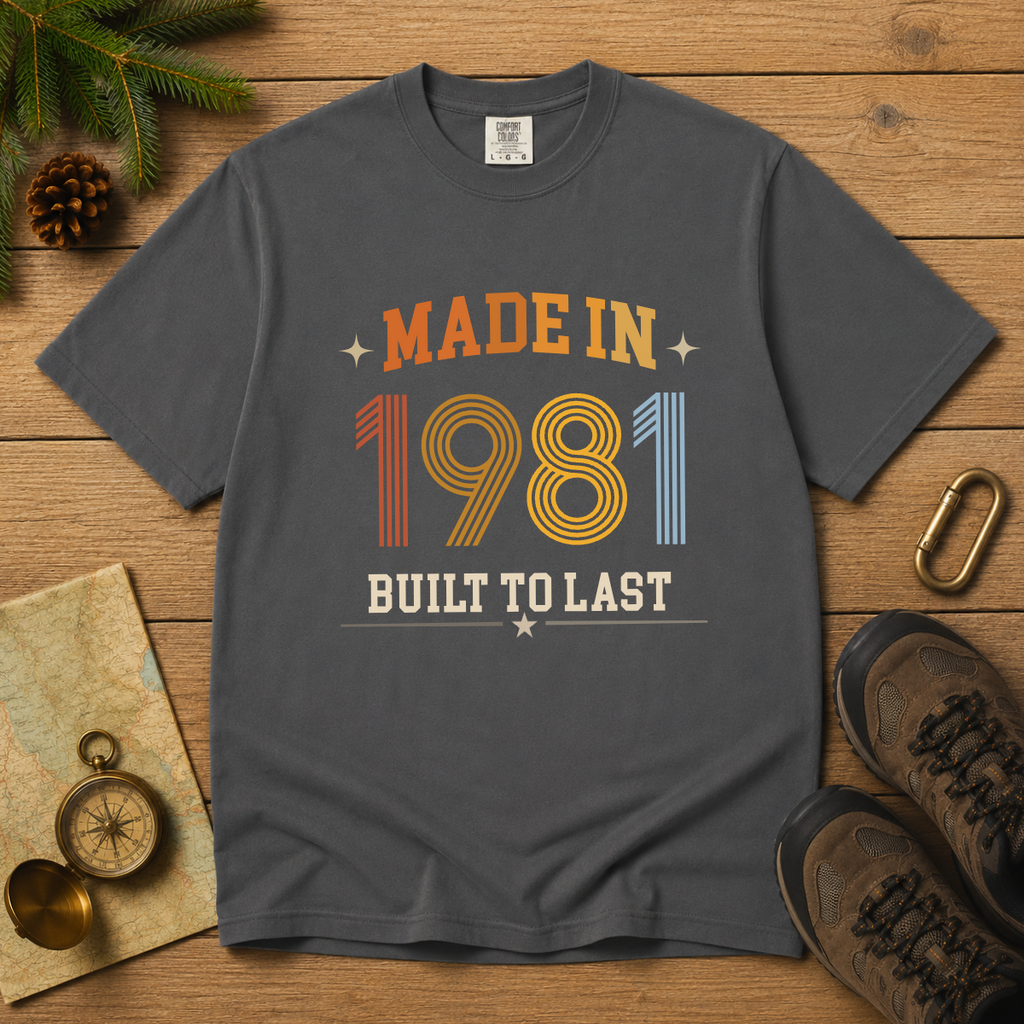 Made in 1981 – Birthday T-Shirt | Built to Last