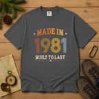 Made in 1981 – Birthday T-Shirt | Built to Last