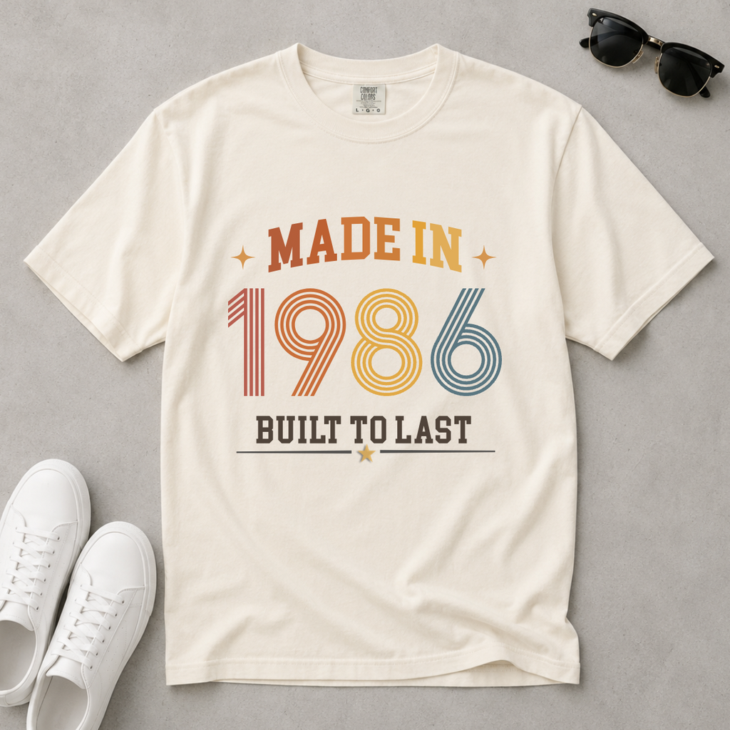 Made in 1986 – Birthday T-Shirt | Built to Last