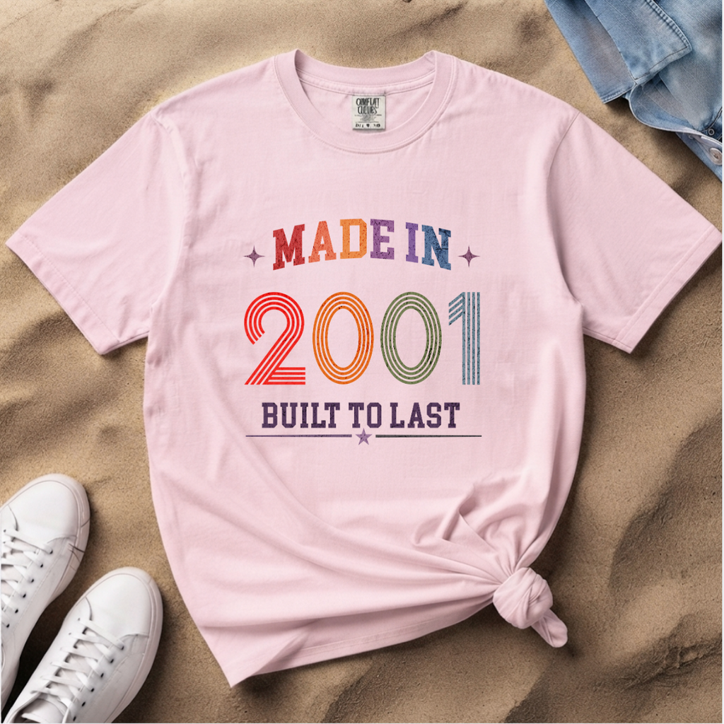 Made in 2001 T-Shirt – 25th Birthday Gift