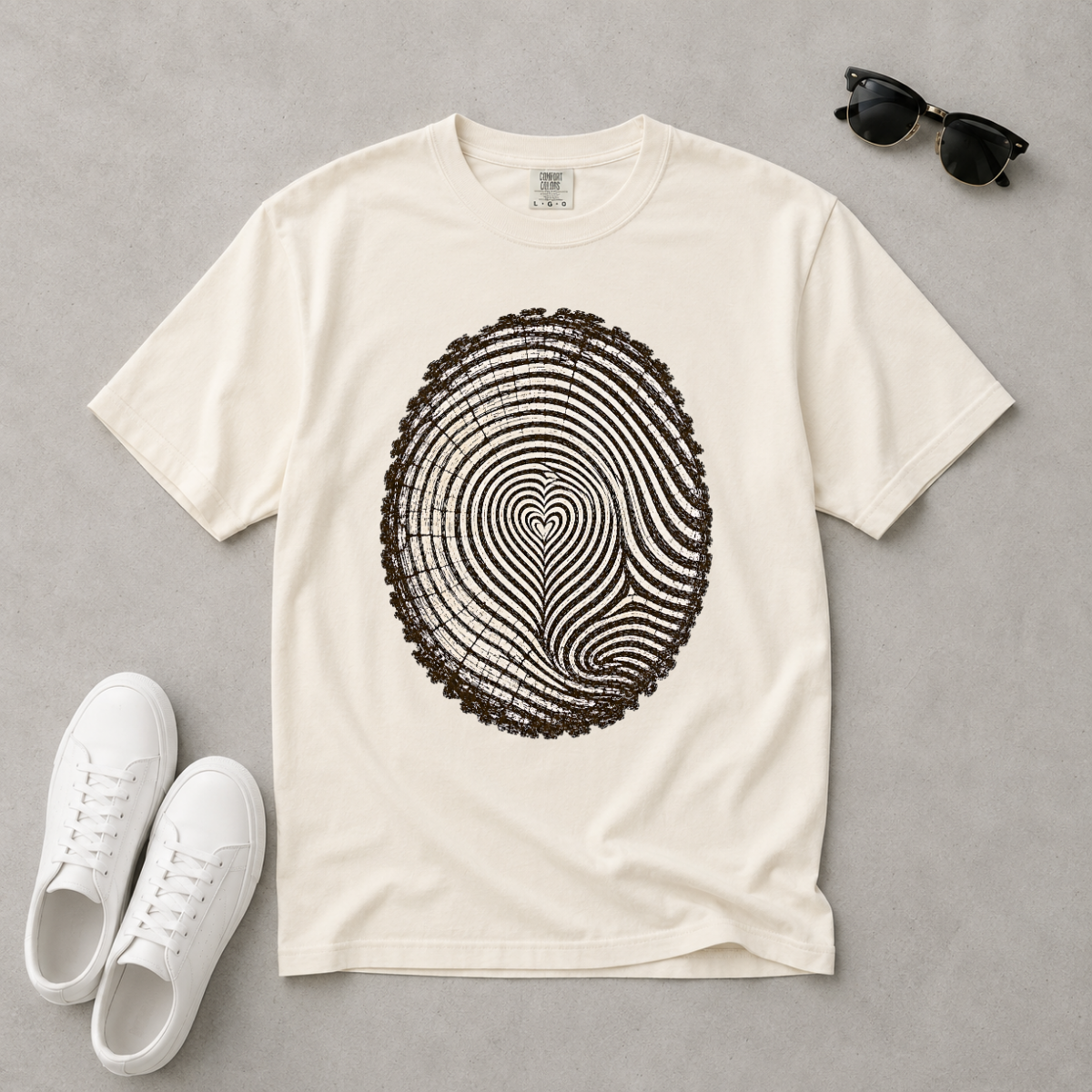 Love the Forest – Tree Ring Heart T-Shirt | Explorer Edition