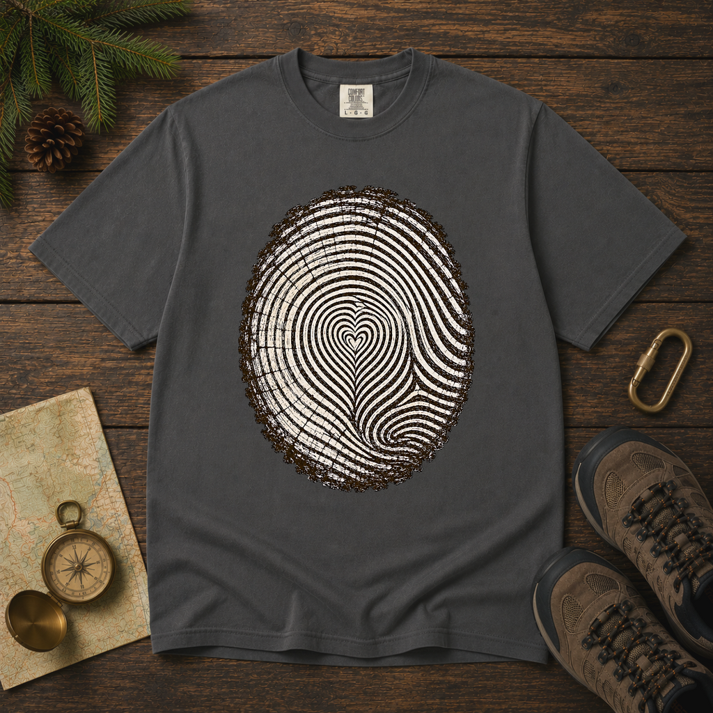 Love the Forest – Tree Ring Heart T-Shirt | Explorer Edition