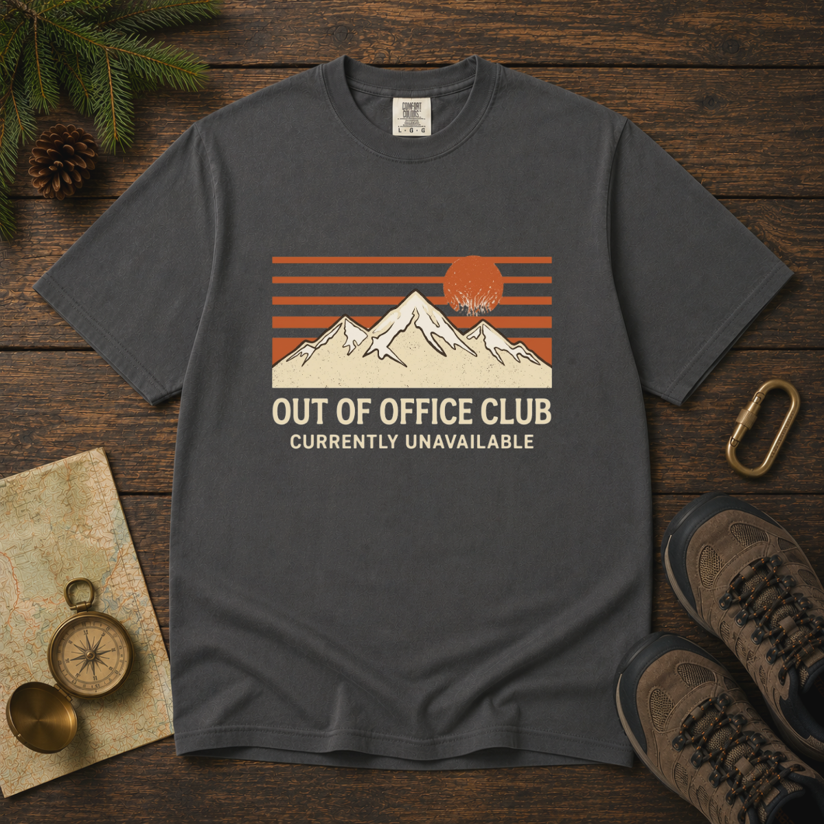 Out of Office Club – Mountain Sunset T-Shirt | Explorer Edition
