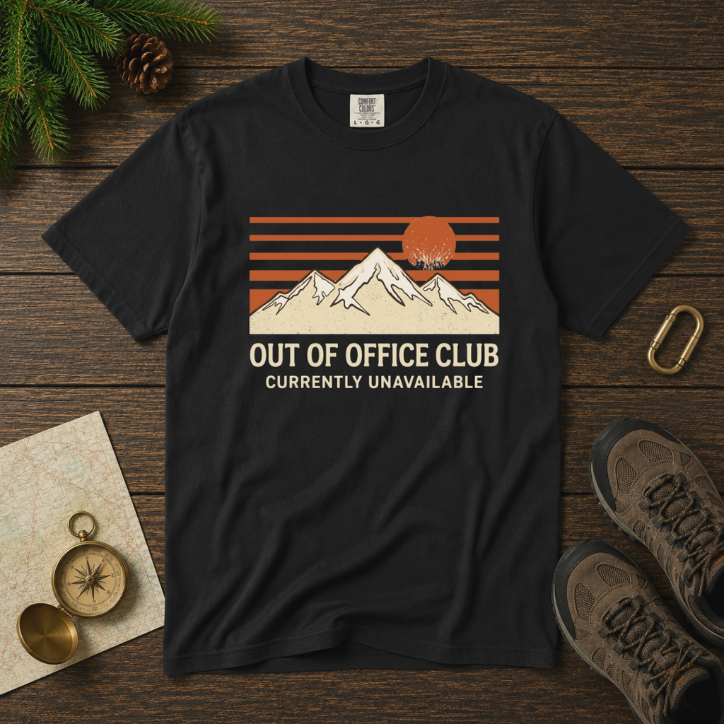 Out of Office Club – Mountain Sunset T-Shirt | Explorer Edition
