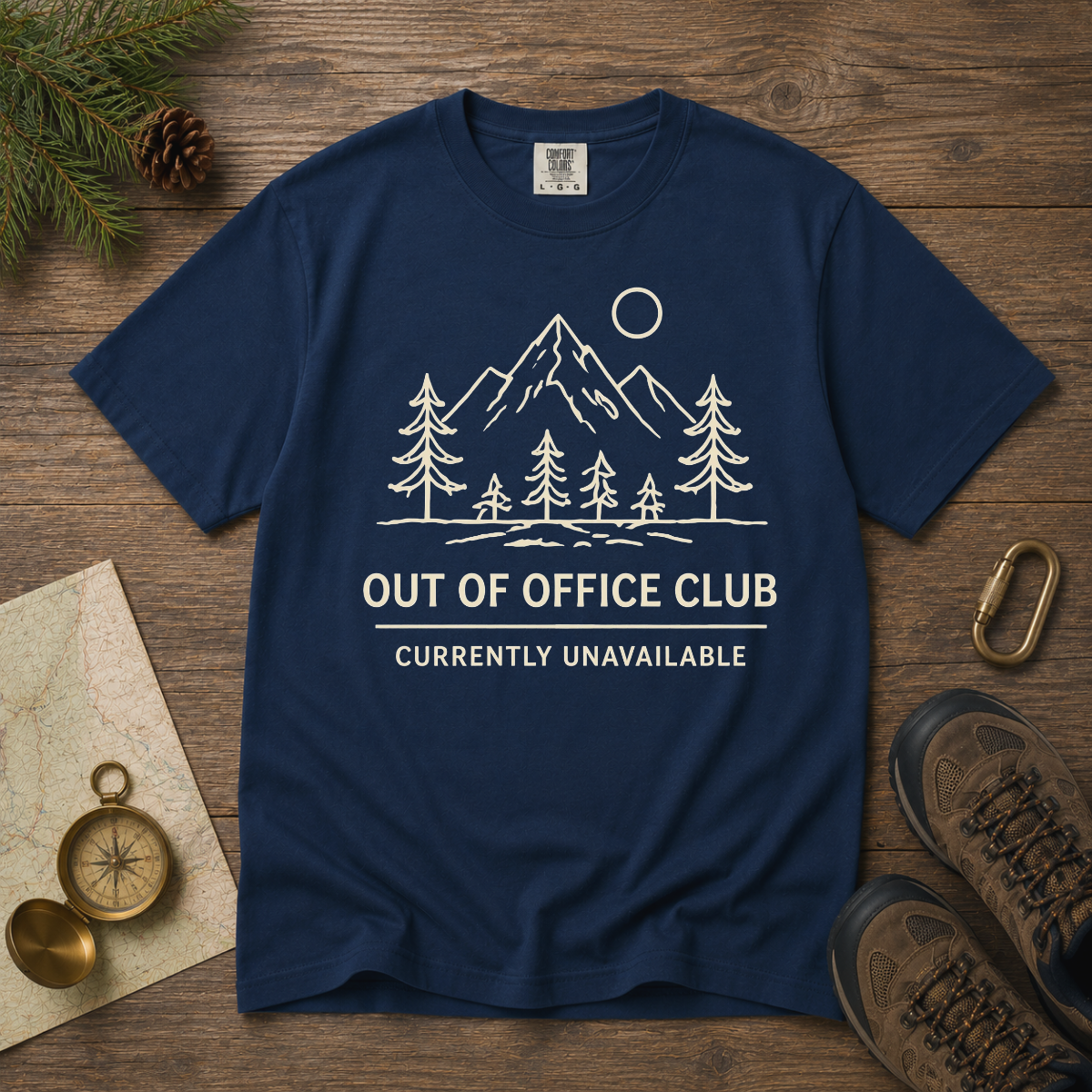 Out of Office Club – Mountain Line T-Shirt | Explorer Edition