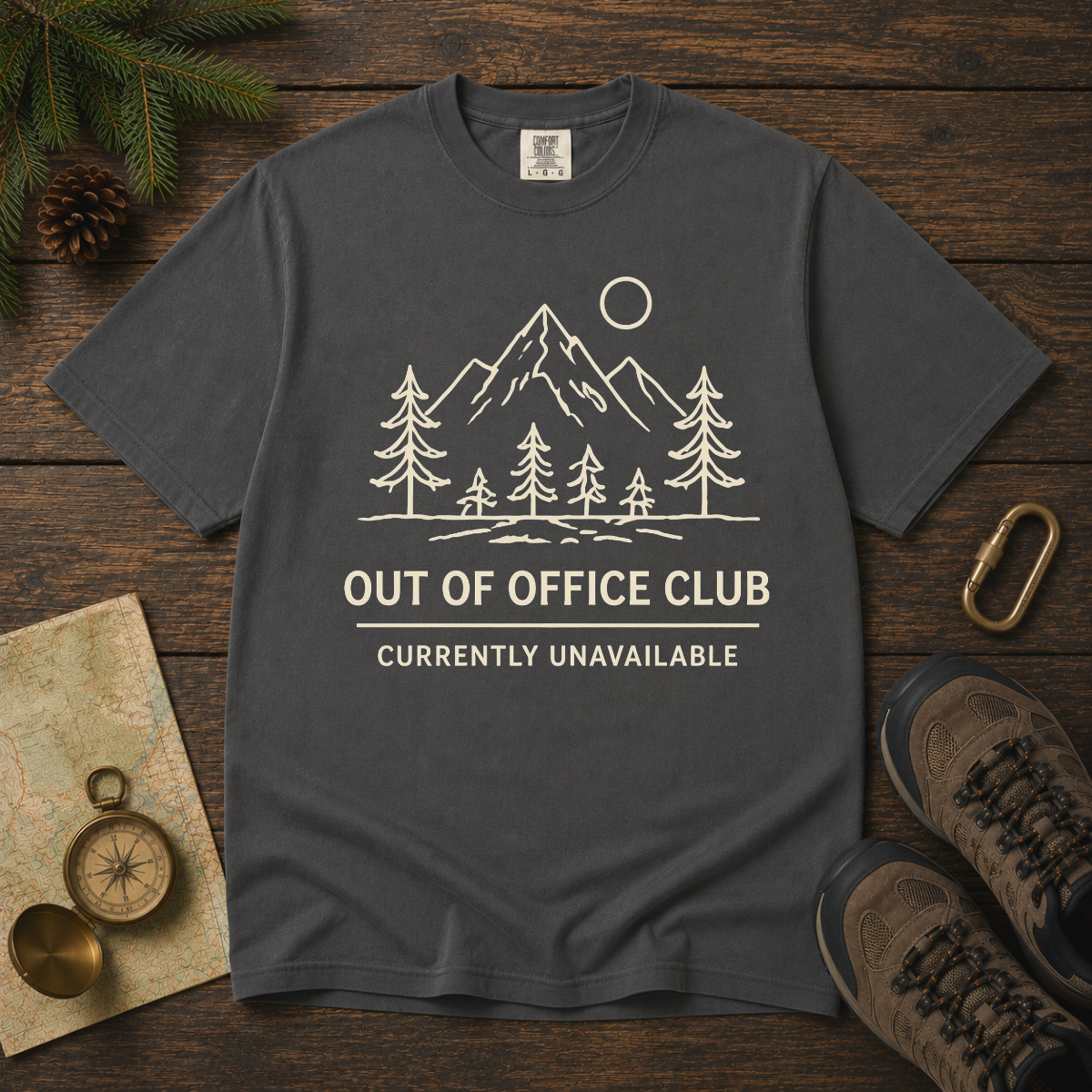 Out of Office Club – Mountain Line T-Shirt | Explorer Edition
