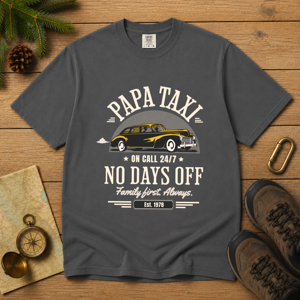 Papa Taxi Since 1978 – Vintage Dad T-Shirt, Gift for Dad