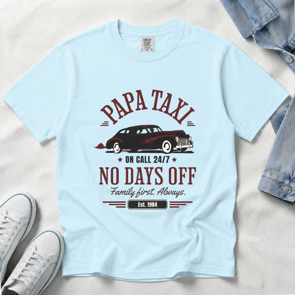Papa Taxi Since 1984 – Vintage Dad T-Shirt, Gift for Dad