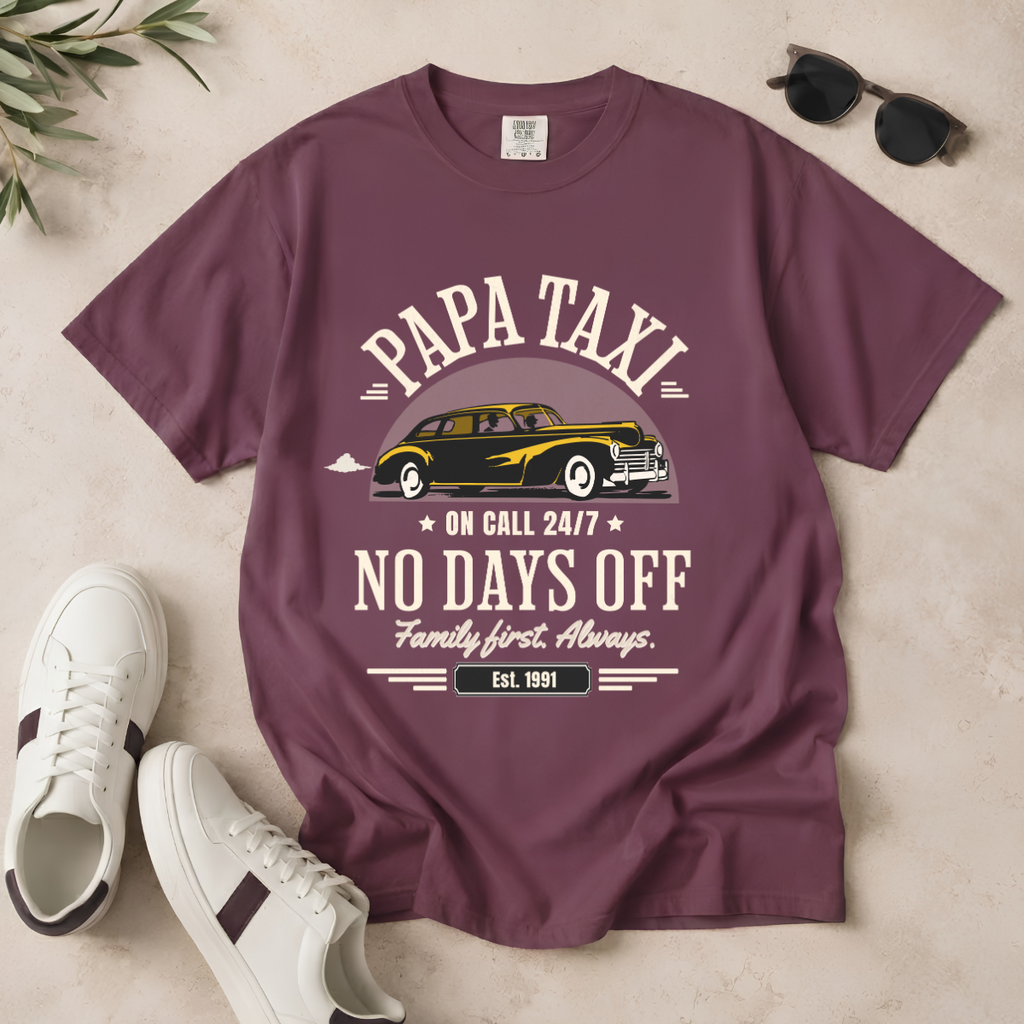 Papa Taxi Since 1991 – Vintage Dad T-Shirt, Gift for Dad