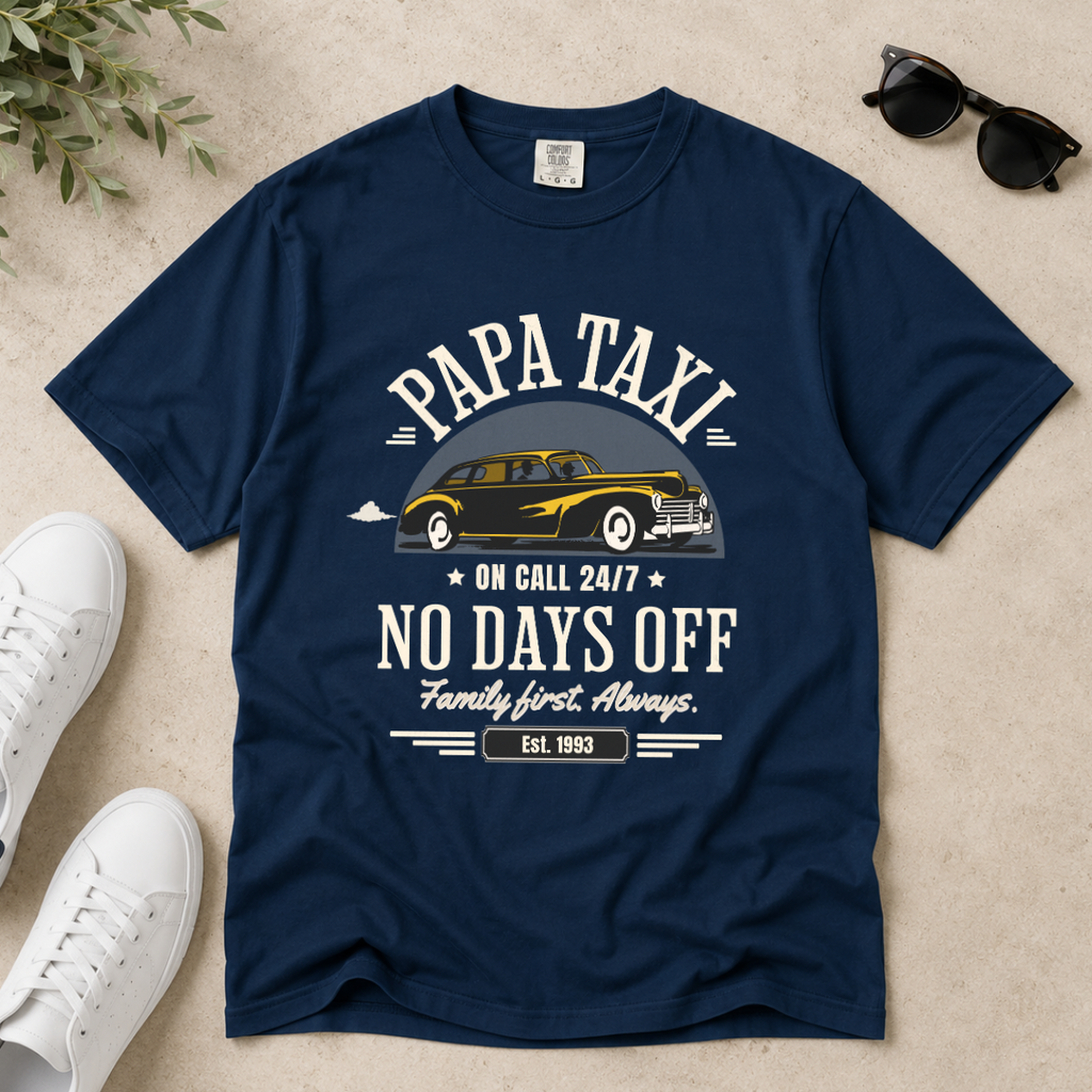 Papa Taxi Since 1993 – Vintage Dad T-Shirt, Gift for Dad
