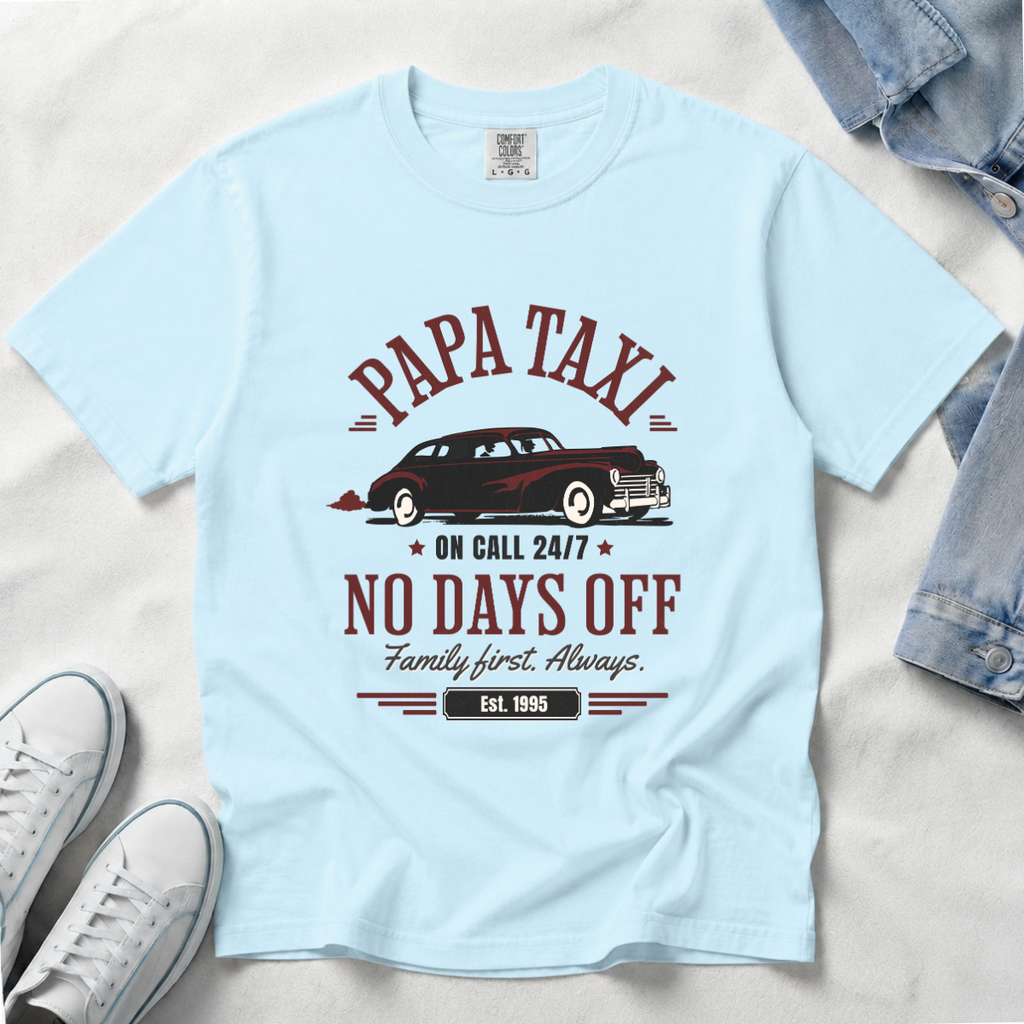 Papa Taxi Since 1995 – Vintage Dad T-Shirt, Gift for Dad