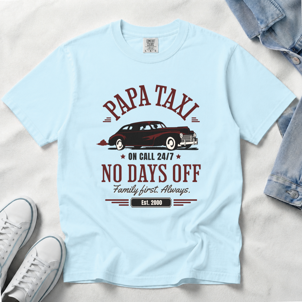 Papa Taxi Since 2000 – Vintage Dad T-Shirt, Gift for Dad