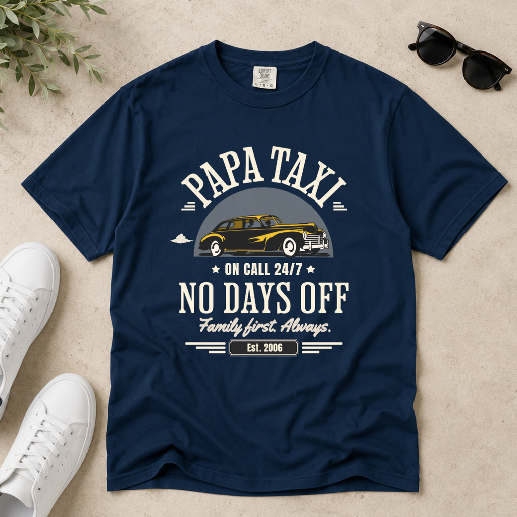 Papa Taxi Since 2006 – Vintage Dad T-Shirt, Gift for Dad