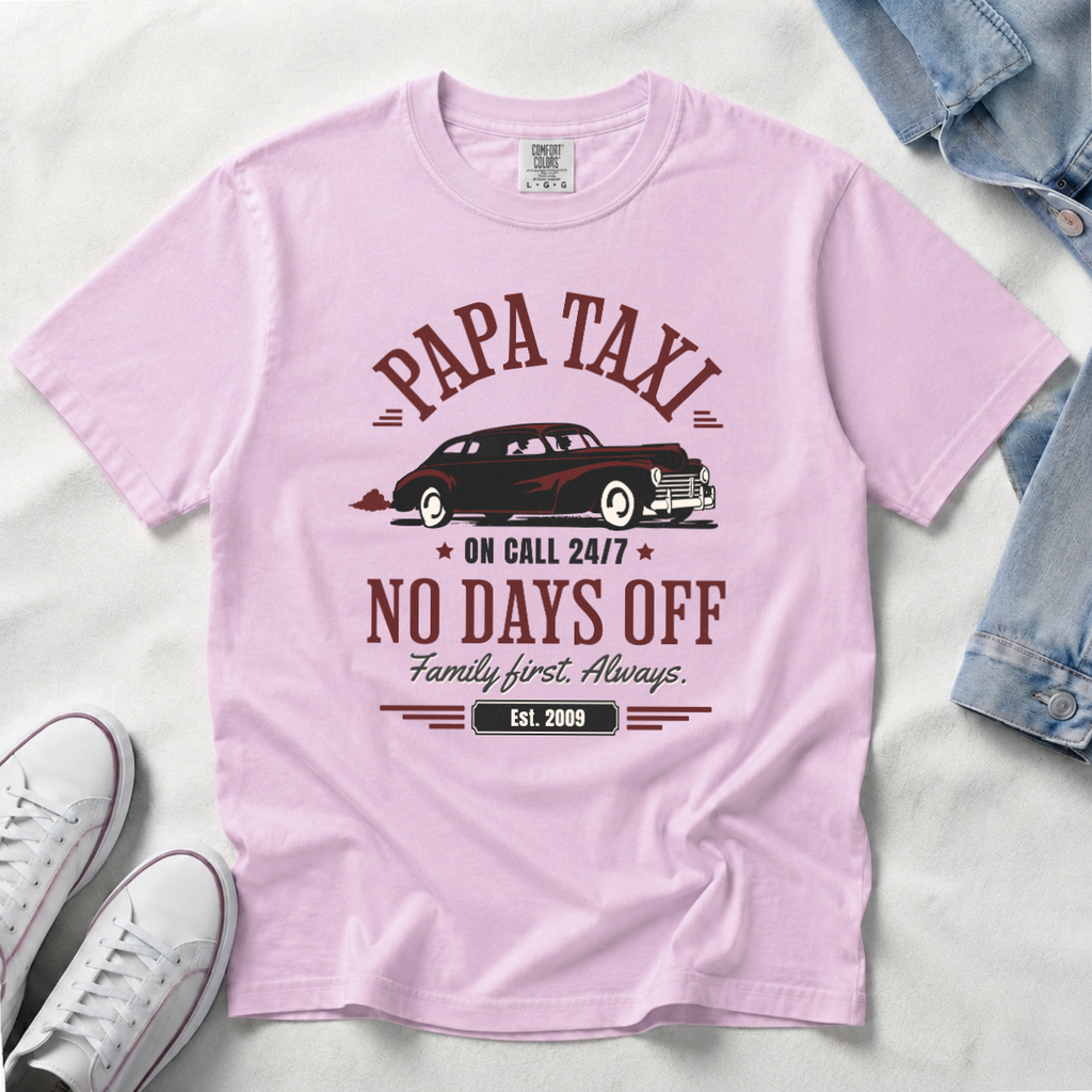 Papa Taxi Since 2009 – Vintage Dad T-Shirt, Gift for Dad