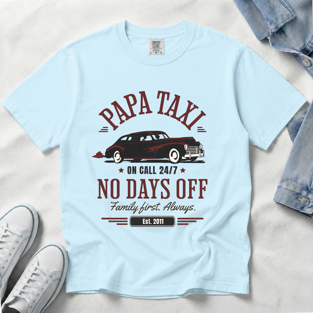Papa Taxi Since 2011 – Vintage Dad T-Shirt, Gift for Dad