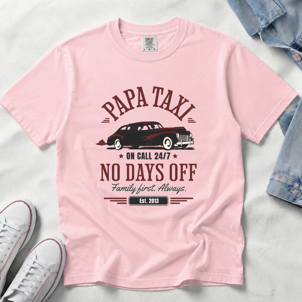 Papa Taxi Since 2013 – Vintage Dad T-Shirt, Gift for Dad