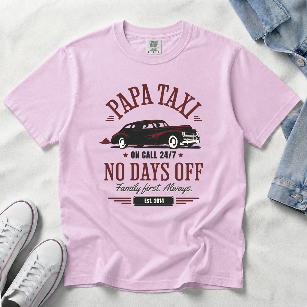 Papa Taxi Since 2014 – Vintage Dad T-Shirt, Gift for Dad