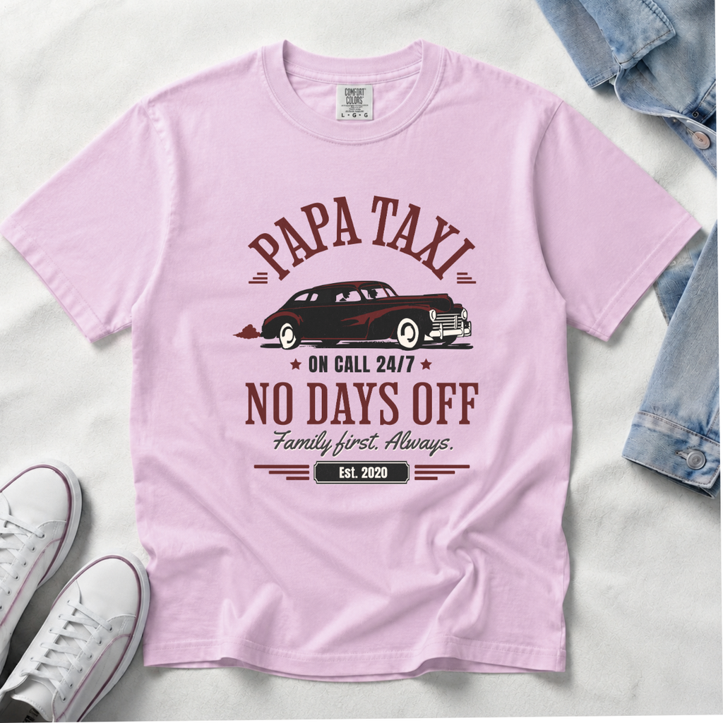 Papa Taxi Since 2020 – Vintage Dad T-Shirt, Gift for Dad