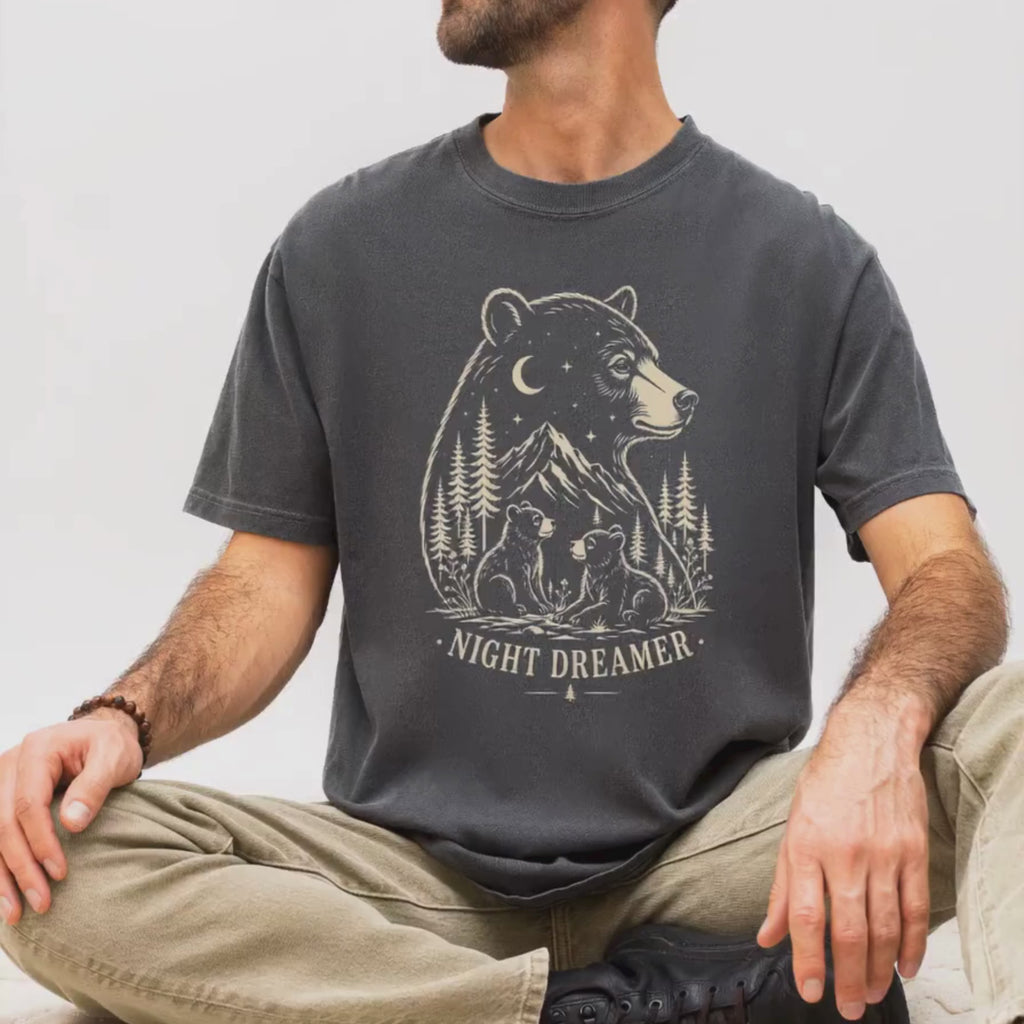 Night Dreamer – Moonlit Bear T-Shirt | Outdoors Edition