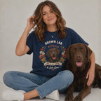 Chocolate Labrador Dog Mom T-Shirt | Fueled by Coffee & Lab Love