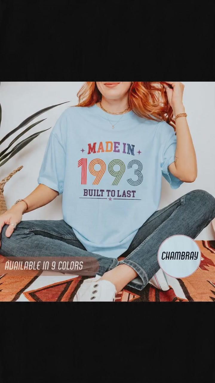 Made in 1993 T-Shirt – 33rd Birthday Gift