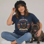 Brindle French Bulldog Dog Mom T-Shirt | Fueled by Coffee & Frenchie Love