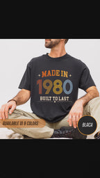 Made in 1980 – Birthday T-Shirt | Built to Last