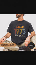 Made in 1973 – Birthday T-Shirt | Built to Last