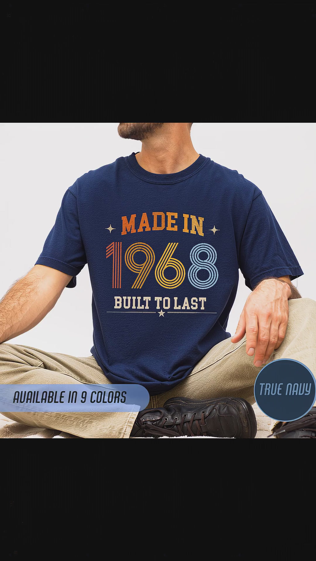 Made in 1968 T-Shirt – 58th Birthday Gift
