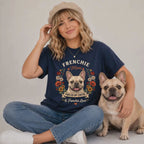 Cream French Bulldog Dog Mom T-Shirt | Fueled by Coffee & Frenchie Love